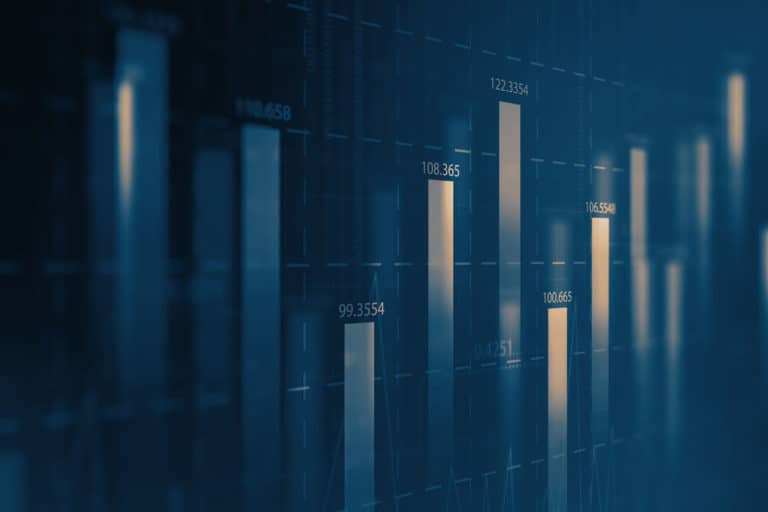 Valores em Gráfico representando Índice