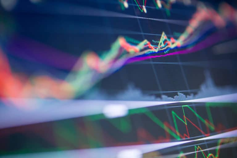 Gráfico de Bolsa oscilando